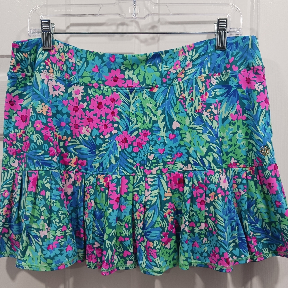 Lilly Pulitzer Taye Luxletic Skort. Tiny Garden L
